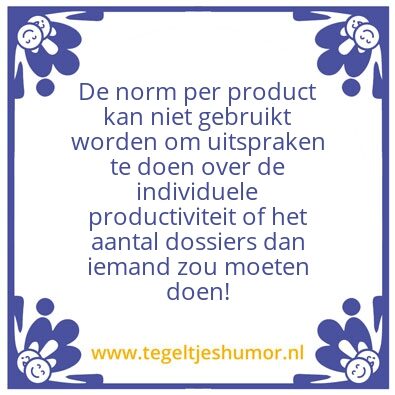 Tegeltje: productiviteit