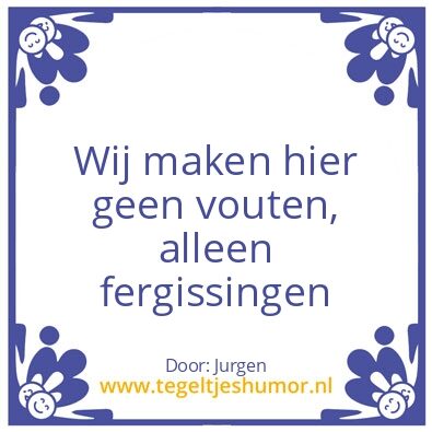 Tegeltje: foutje