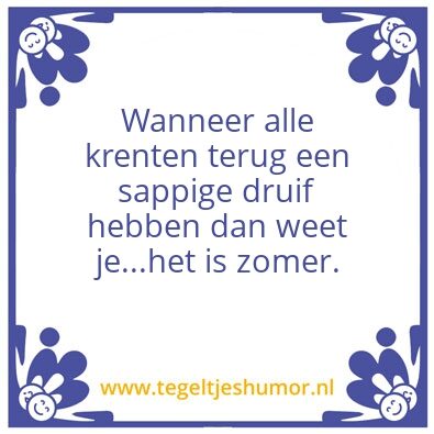 Tegeltje: Zomer