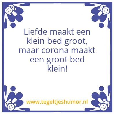 Tegeltje: CoronaBed