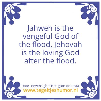 Tegeltje: Pray to Jehovah !