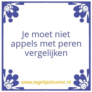 Tegeltje: Situaties vergelijken