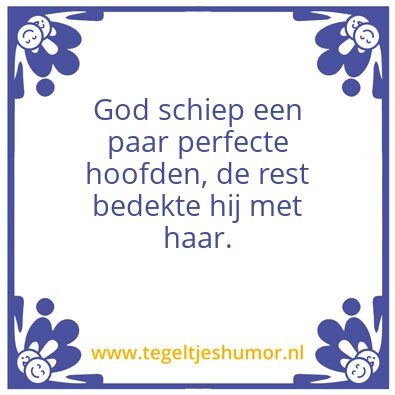 Tegeltje: Kale mannen