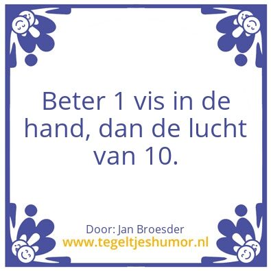 Tegeltje: Visboer