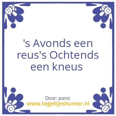 Tegeltje: kneus