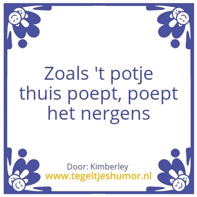 Tegeltje: Poepen