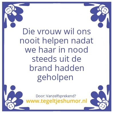 Tegeltje: We staan altijd voor je klaar