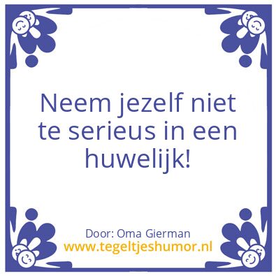 Tegeltje: Serieus