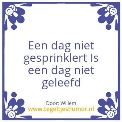 Tegeltje: Sprinkler