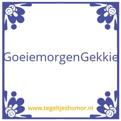 Tegeltje: Test