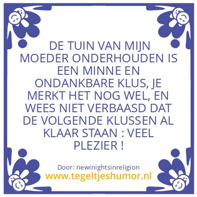 Tegeltje: Living in the moment