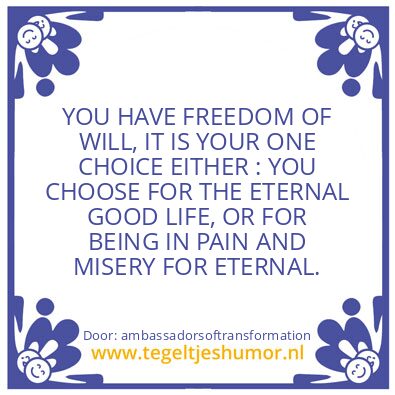 Tegeltje: IN YOUR LIFE
