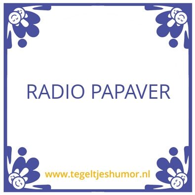 Tegeltje: papaver
