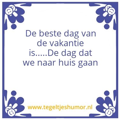 Tegeltje: De dag