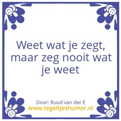 Tegeltje: Wijsheid