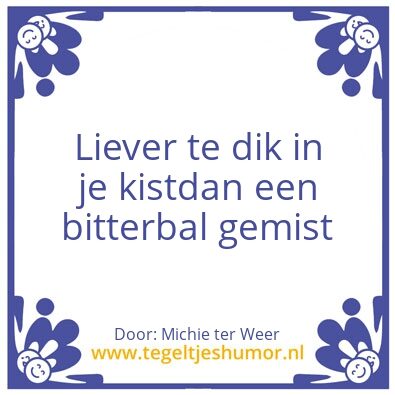 Tegeltje: butterbal