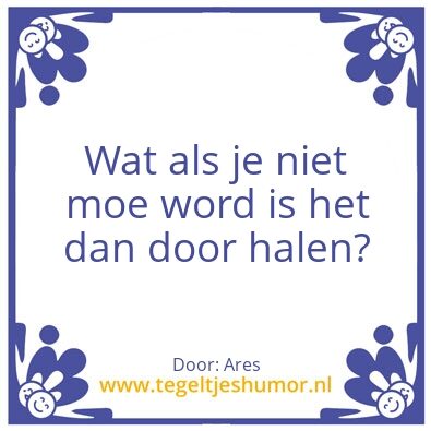 Tegeltje: door halen