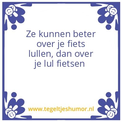 Tegeltje: Lullen