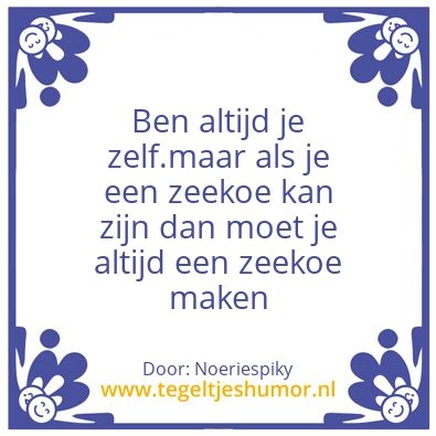Tegeltje: Zeekoe lives matter