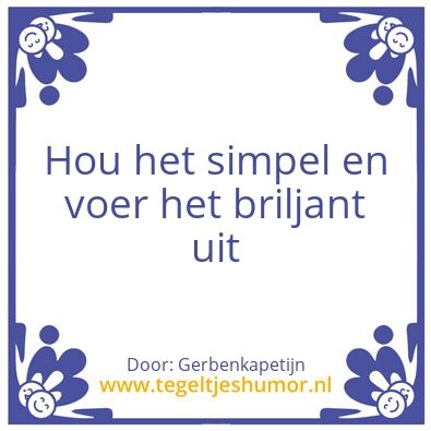 Tegeltje: Simpel