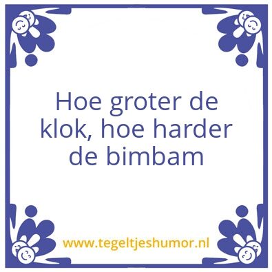 Tegeltje: Klok