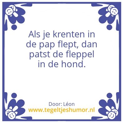 Tegeltje: Duidelijk…