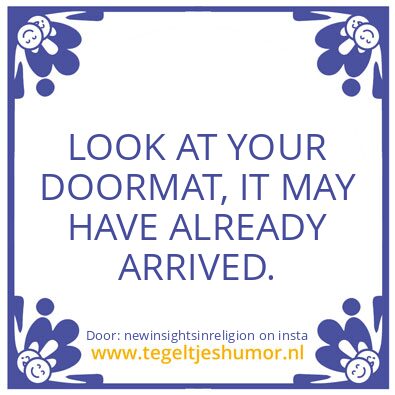 Tegeltje: Your Reservation in Hell ?