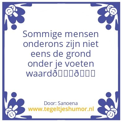 Tegeltje: Sommige