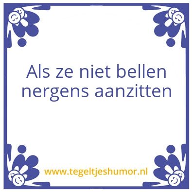 Tegeltje: Storingsdienst