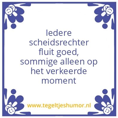 Tegeltje: Scheidsrechter