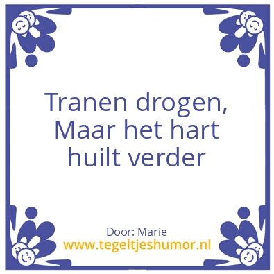 Tegeltje: Tranen