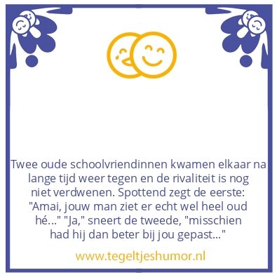 Tegeltje: Oude schoolvriendinnen