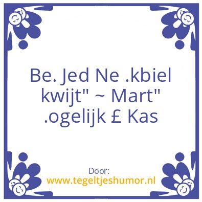 Tegeltje: Tegeltje