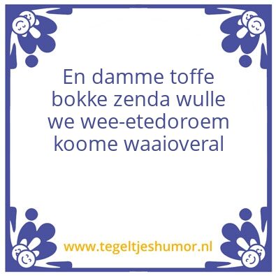 Tegeltje: bokken