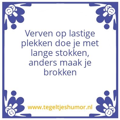 Tegeltje: Verven