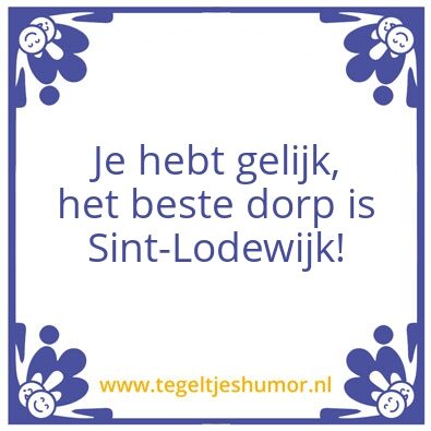 Tegeltje: Sellewie