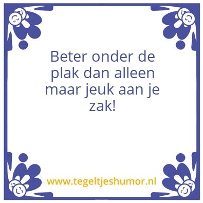 Tegeltje: Plak