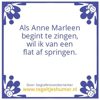 Tegeltje: Anne Marleen