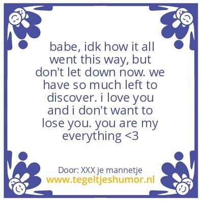 Tegeltje: just a thing