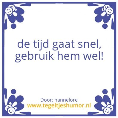 Tegeltje: tijd