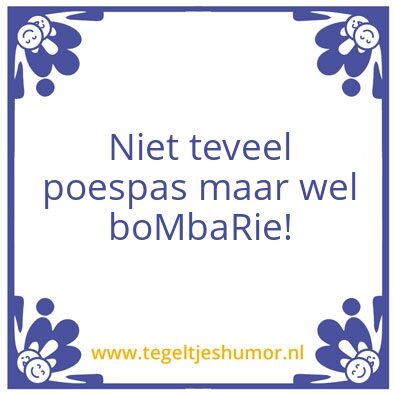 Tegeltje: boMbaRie