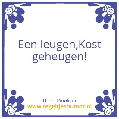 Tegeltje: Liegen