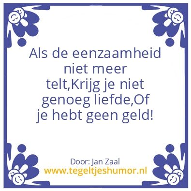 Tegeltje: Eenzaamheid