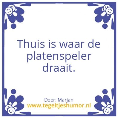 Tegeltje: Platenspeler