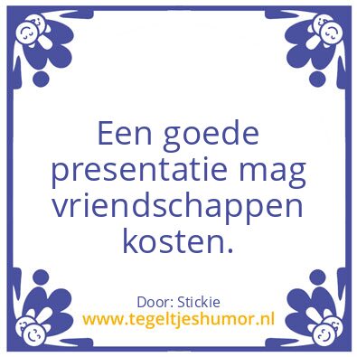 Tegeltje: Stickie