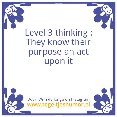 Tegeltje: Level 3 Thinking
