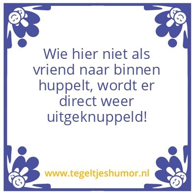 Tegeltje: Huppel