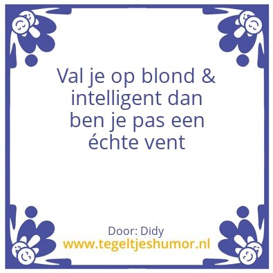 Tegeltje: Blond