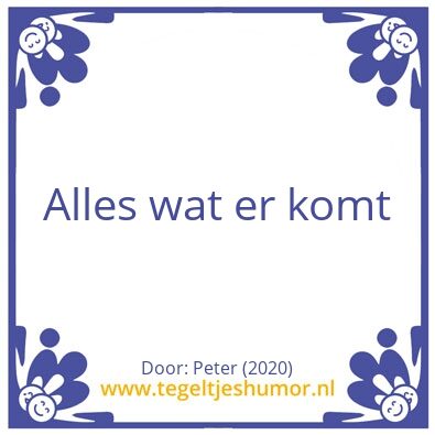 Tegeltje: –