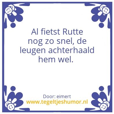 Tegeltje: rutte